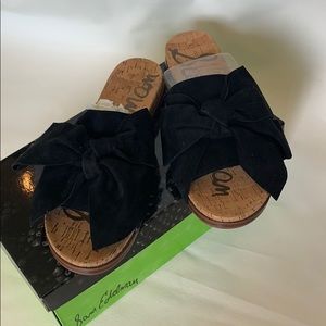 Sam Edelman Henna black suede sandal, size 9 1/2